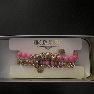 Kinsley Armelle Pink and Gold Bracelet Set